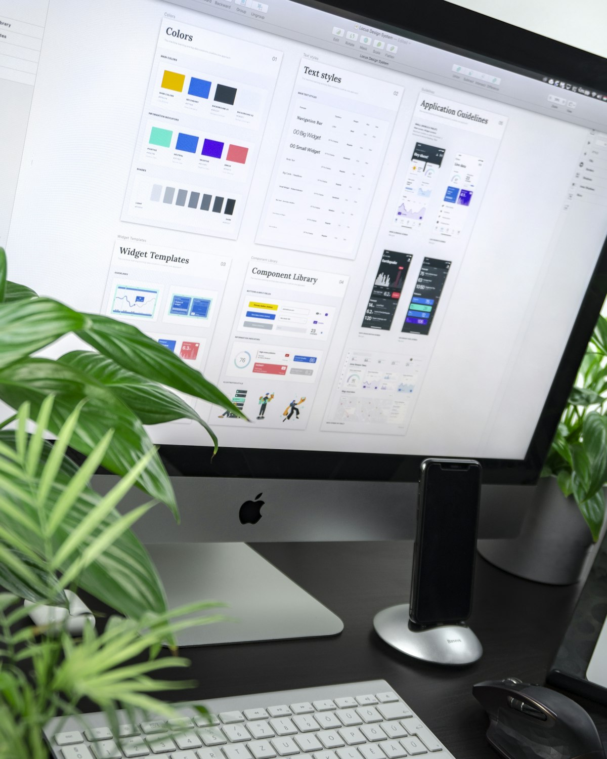 Identity system in progress — colours, type and components